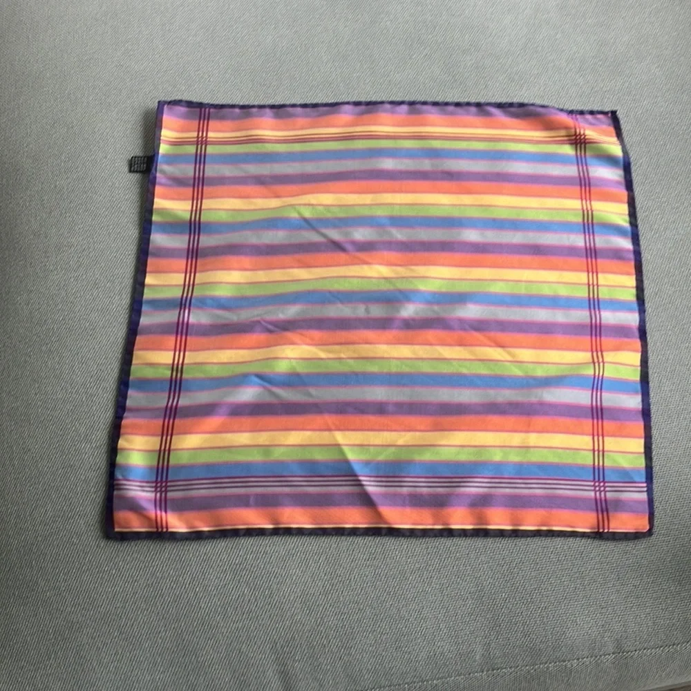 Vintage silk striped scarf